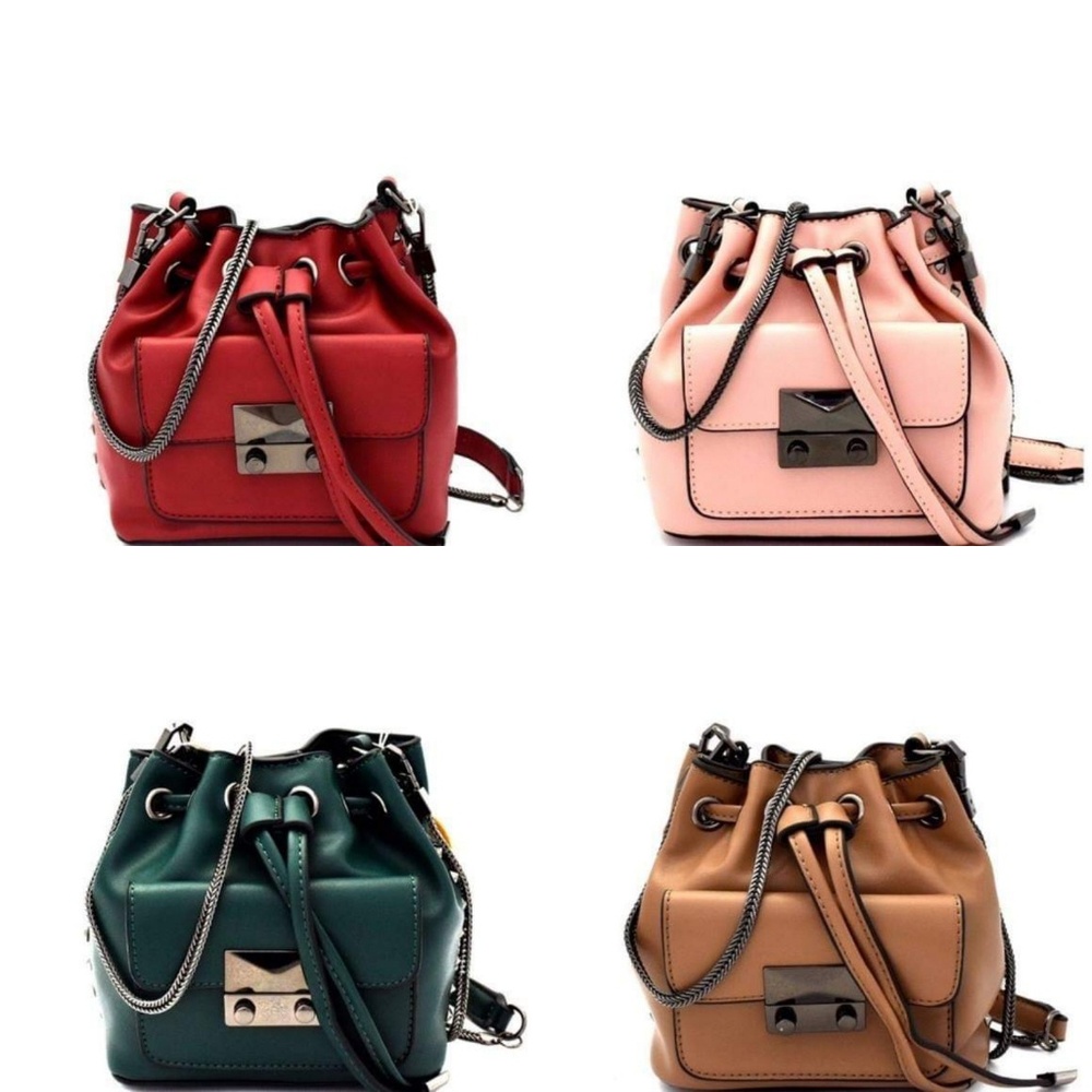 MINI BUCKET VEGAN LEATHER SHOULDER BAG in black - Picture 8 of 8